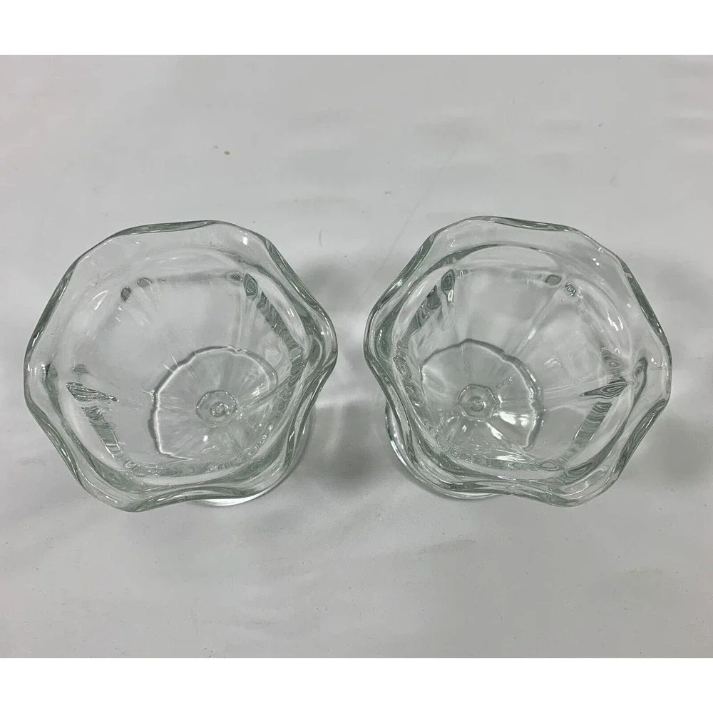 2 Vintage Jeanette Glass‎ Ice Cream Dishes Bowls
